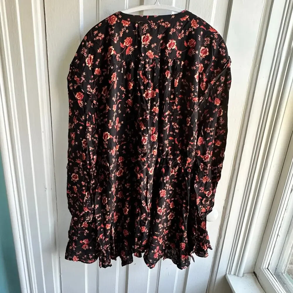 Free People Flower Fields Mini Dress Dark Combo Floral NWT – Size Large